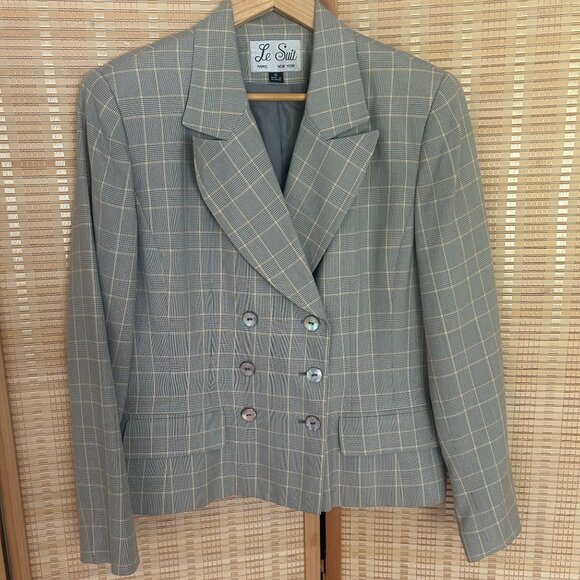 Grey Vintage Plaid Blazer - Picture 2 of 10